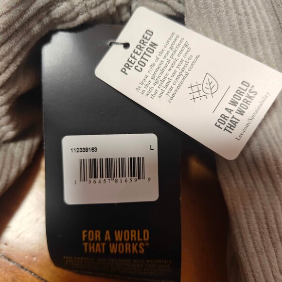 Lee gray corduroy sherpa lined rider jacket NWT - Picture 11 of 13